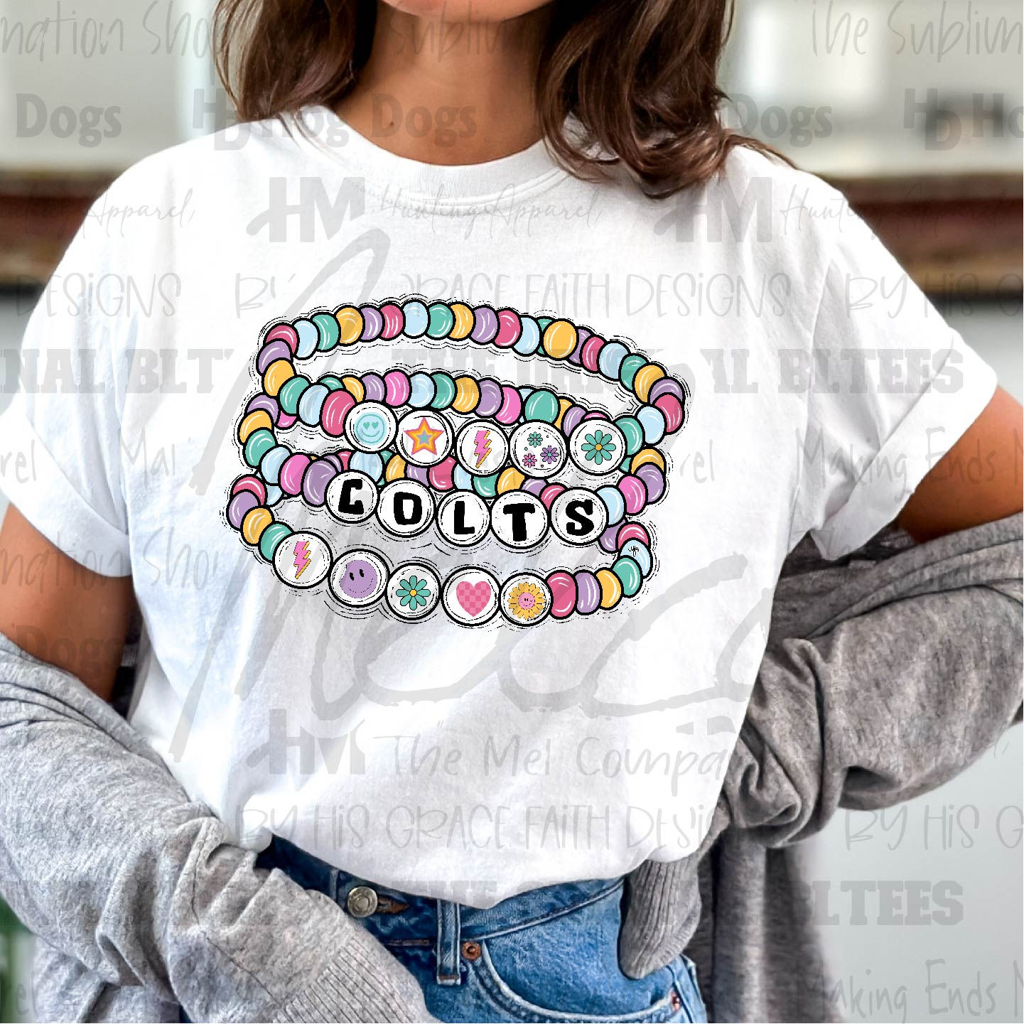 Colts Pastel Friendship Bracelet