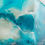 Thumbnail: abstract round resin art seascape cool blues silver