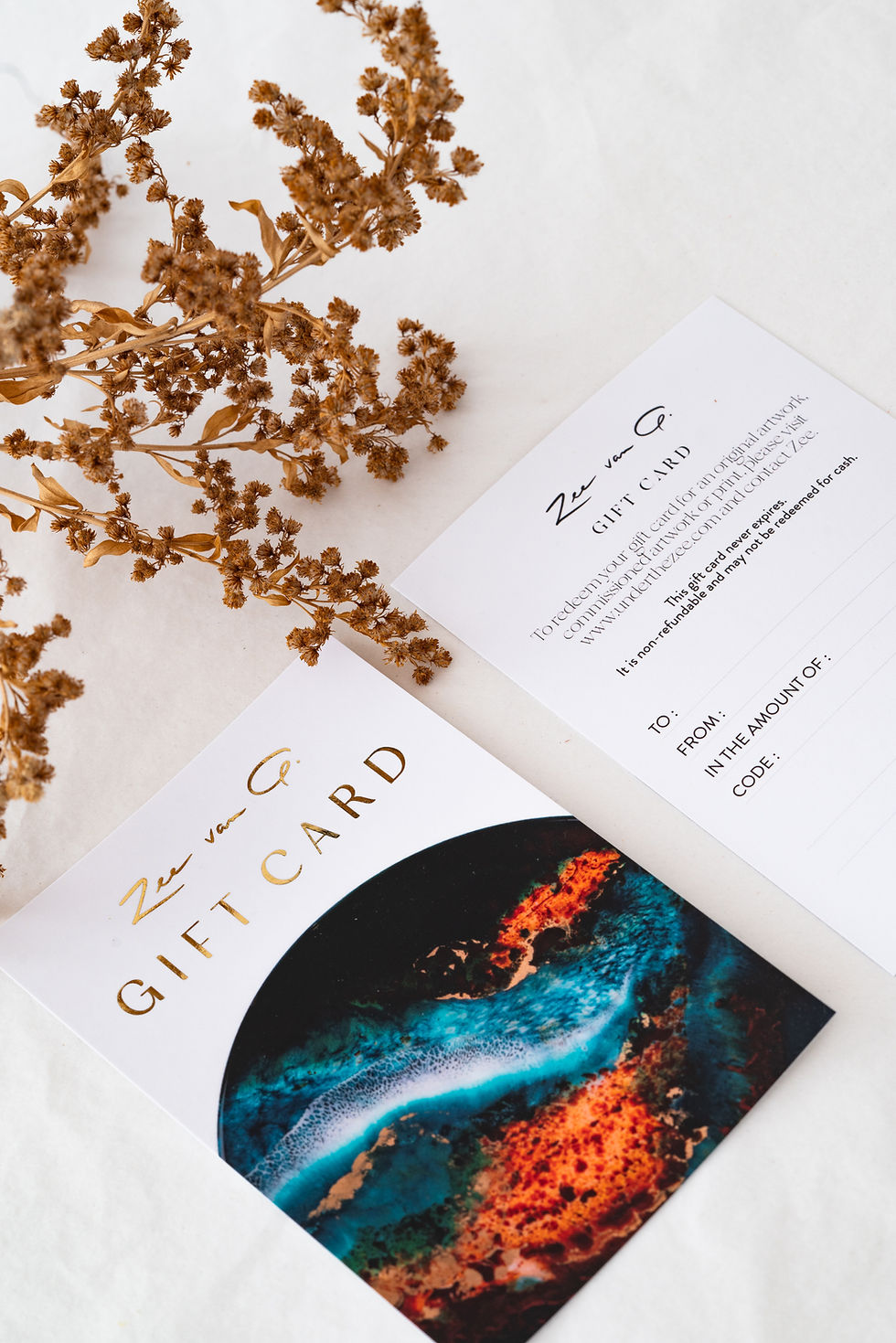 art gift card voucher