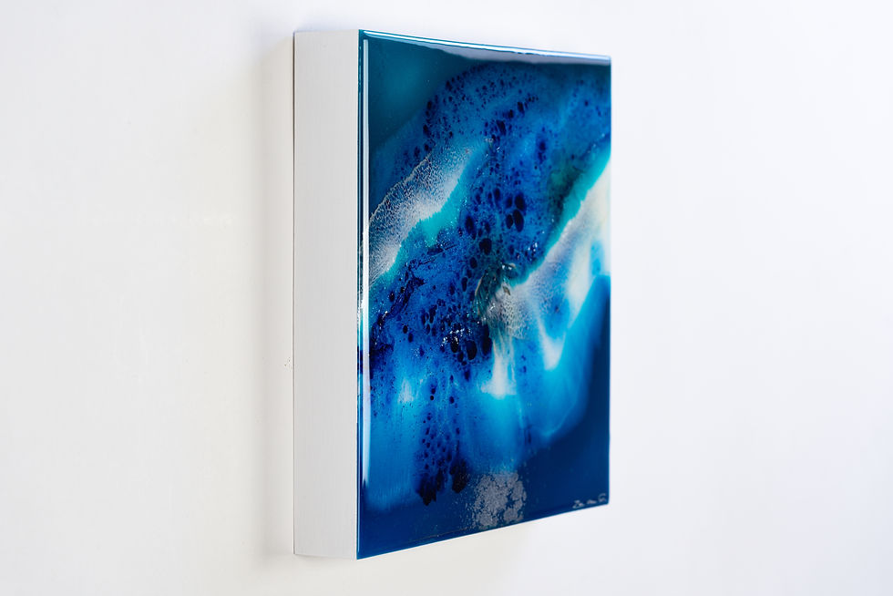 Thumbnail: small square blue wall art