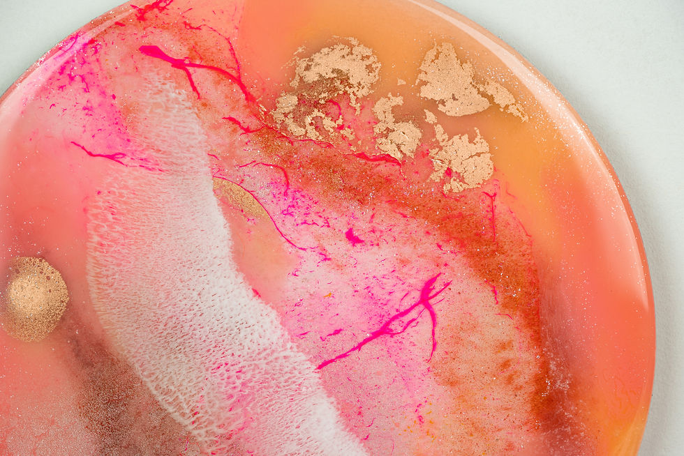 round wall art mini pink