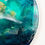 Thumbnail: emerald green gold round art abstract ocean resin painting