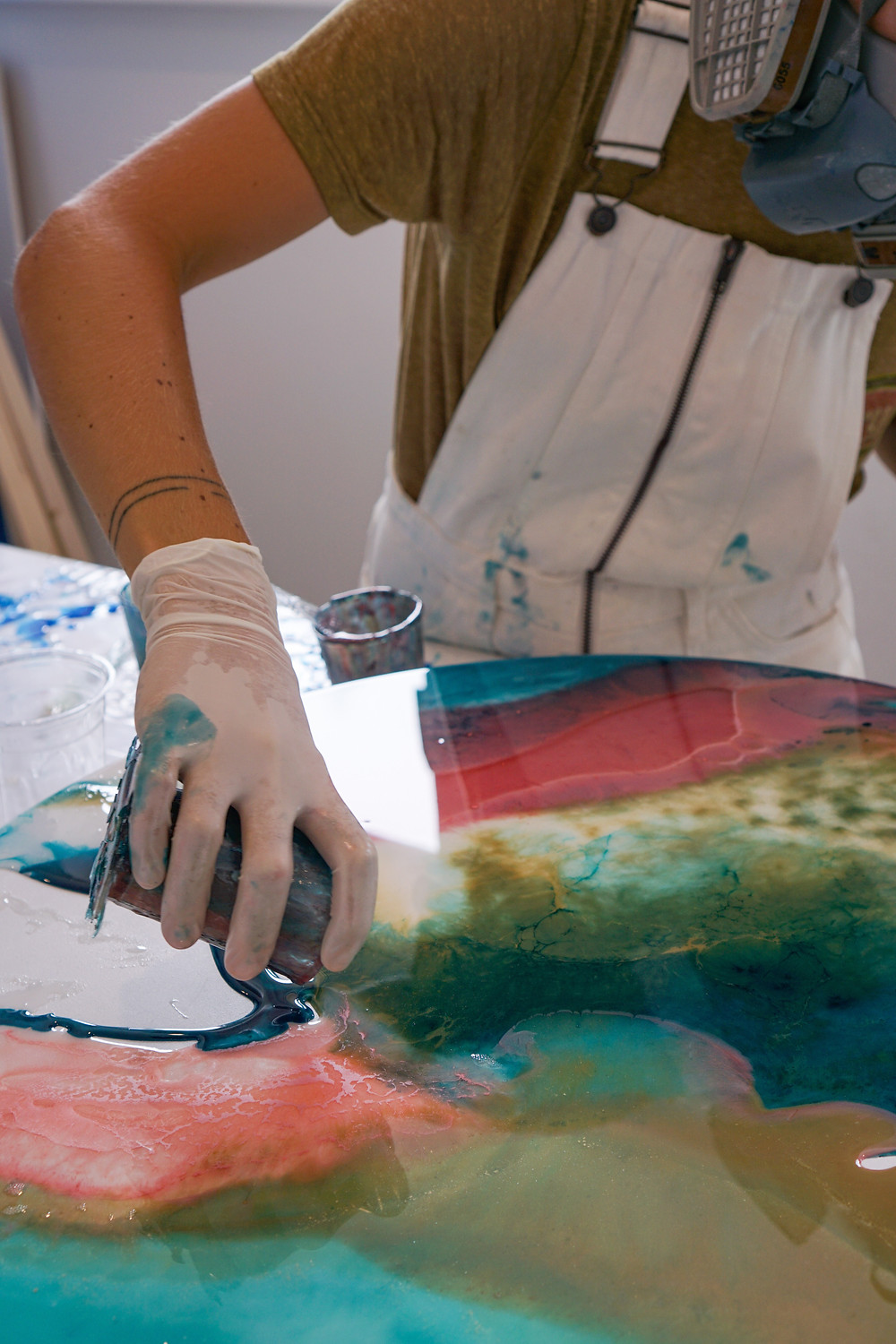 Zee working on a new piece