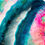 Thumbnail: Pink turquoise round resin ocean art