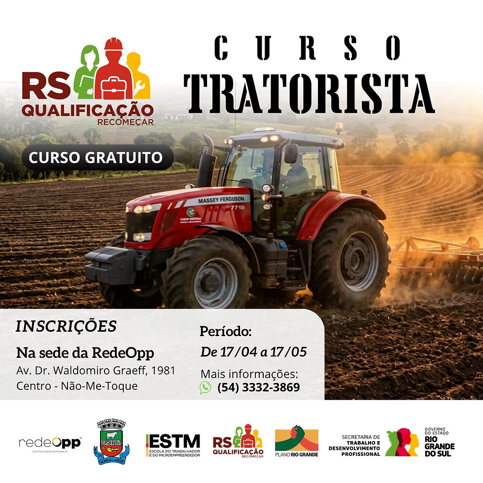 Cursos gratuitos de qualificação profissional estão com inscrições abertas em Não-Me-Toque!