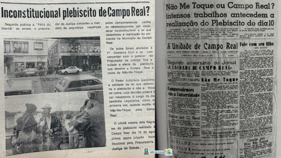 De Campo Real a Não-Me-Toque: A história da mudança e retorno do nome do Município