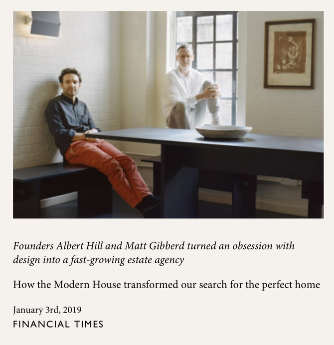 Financial Times: Martie Lieberman inspired London based The Modern House