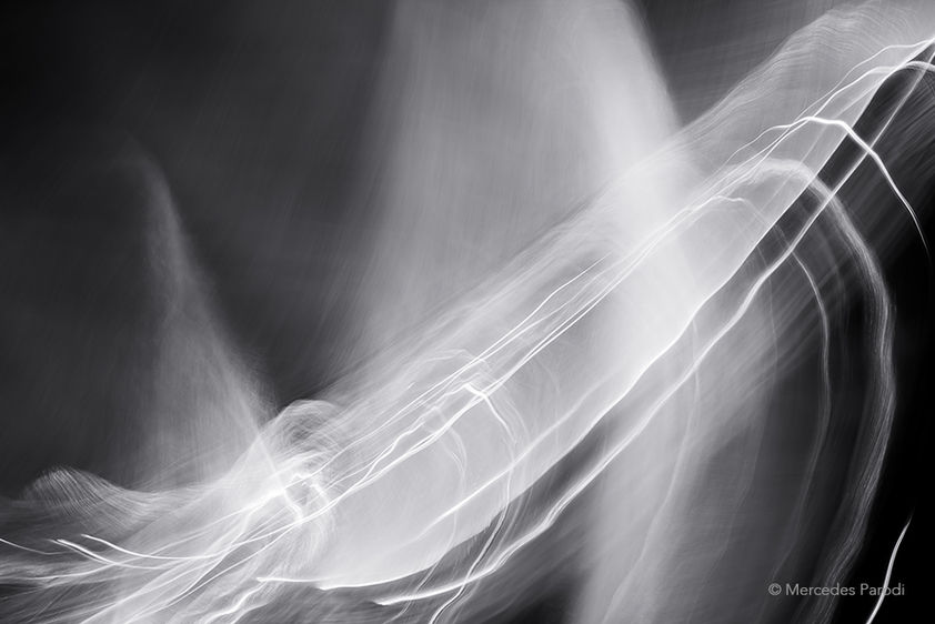 Abstract image of light in fusion with water.