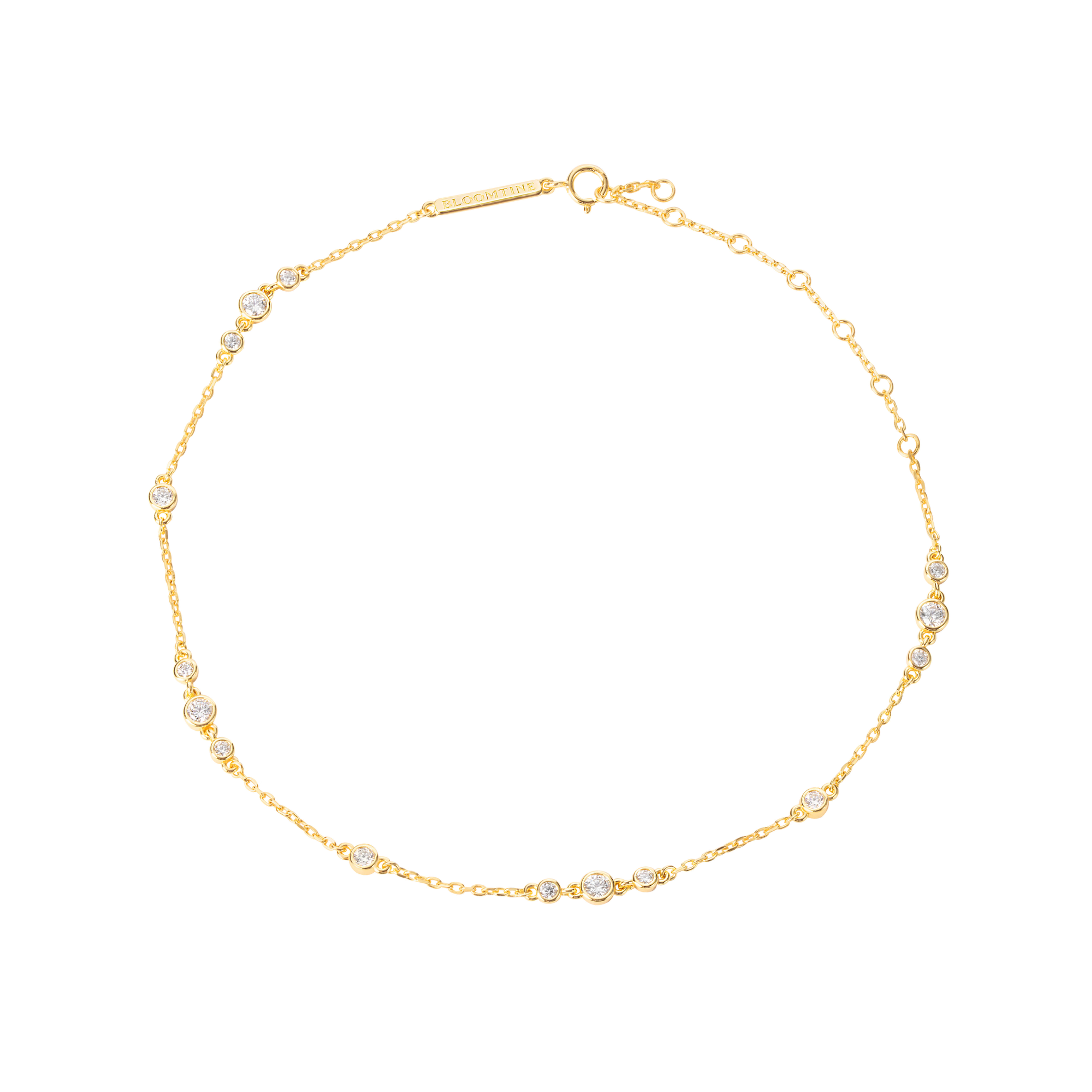 BLOOMTINE | Illuminess™ Gold Vermeil Sparkle Anklet | Best Selling Anklet - Highly Rated