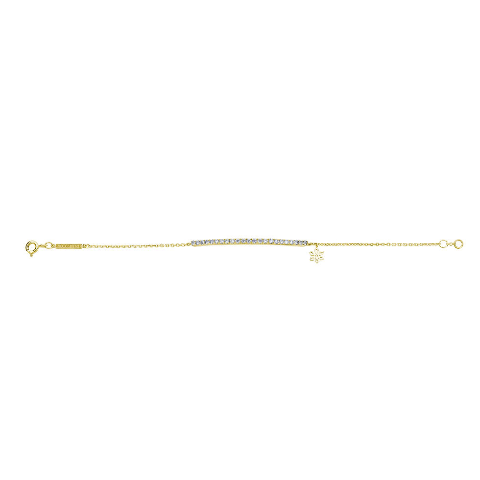 الصورة المصغرة: Delicate gold bracelet with tiny stones
