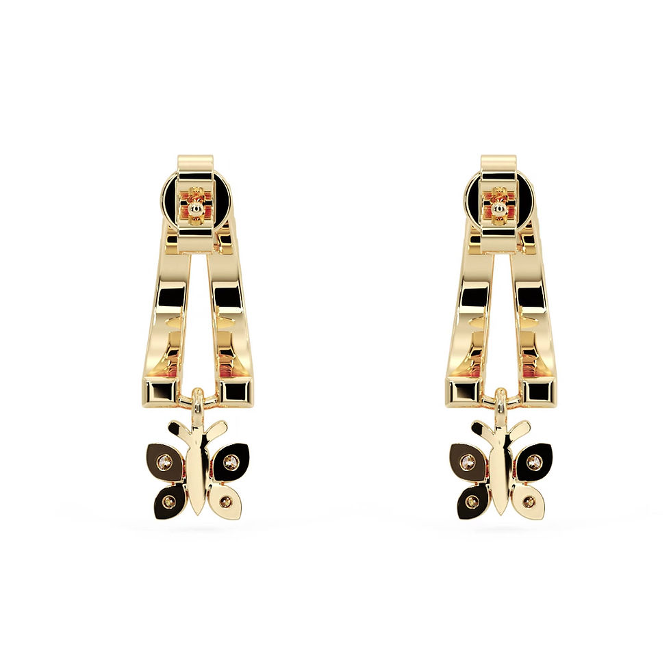 الصورة المصغرة: BLOOMTINE | Enchanting Flutterfly™ Gold Vermeil Butterfly Huggies | Nature Inspired Jewels