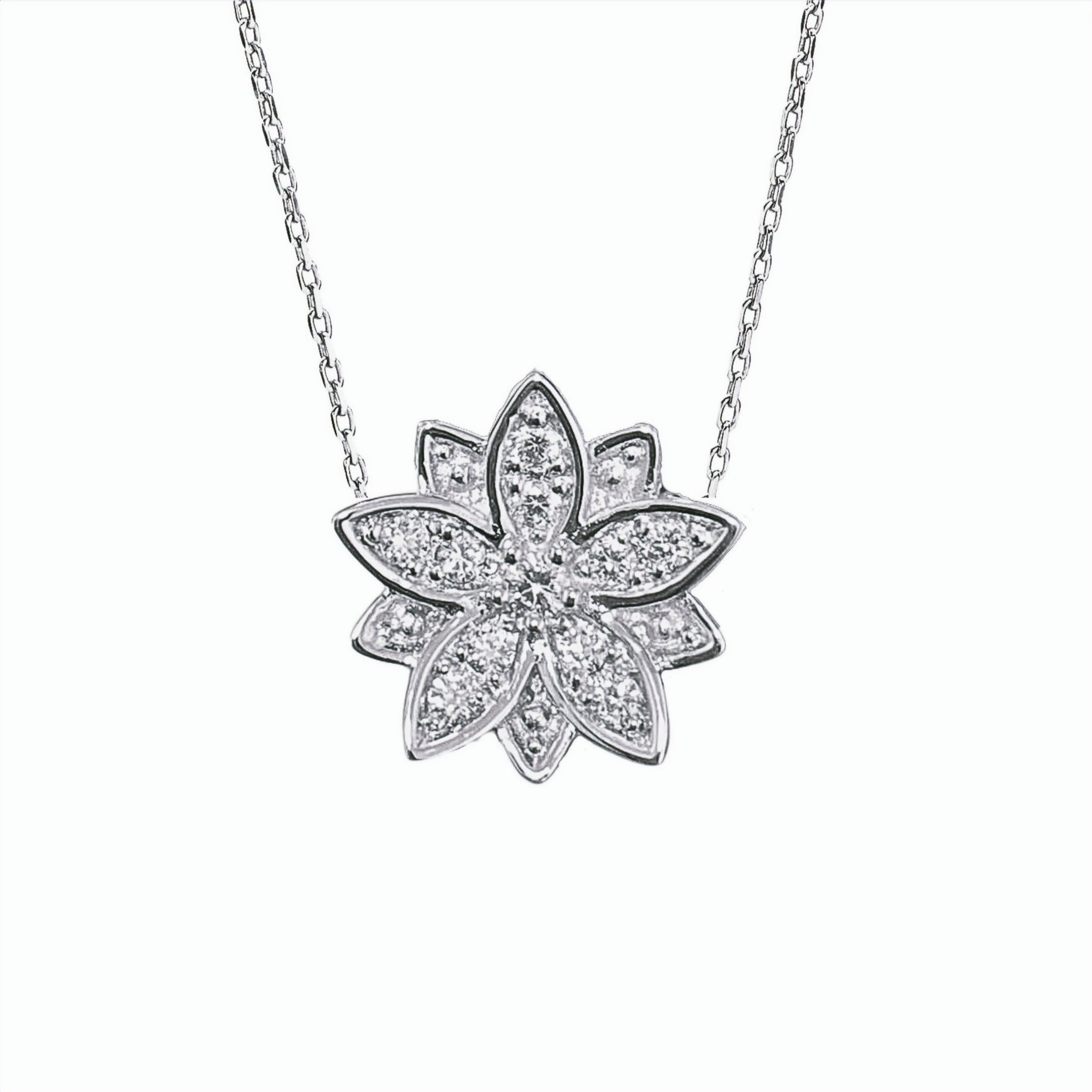 Eternal Bloom™ 14K White Gold Diamond Necklace / Choker