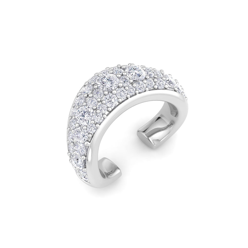 Miniaturbild: BLOOMTINE | Illuminess™ Sterling Silver Cosmic Sparkle Ear Cuff