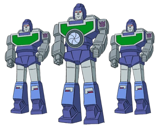 Picture of the three Decepticons that make up Reflector