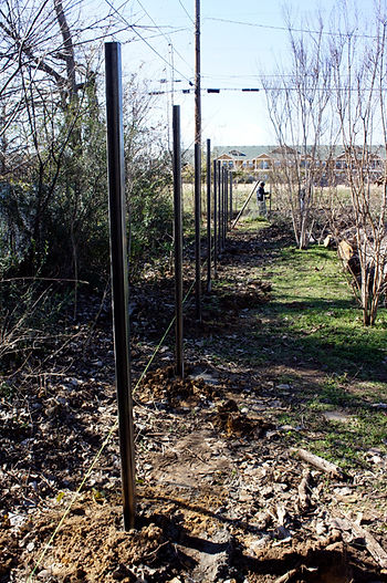 OES | Steel posts set in concrete
