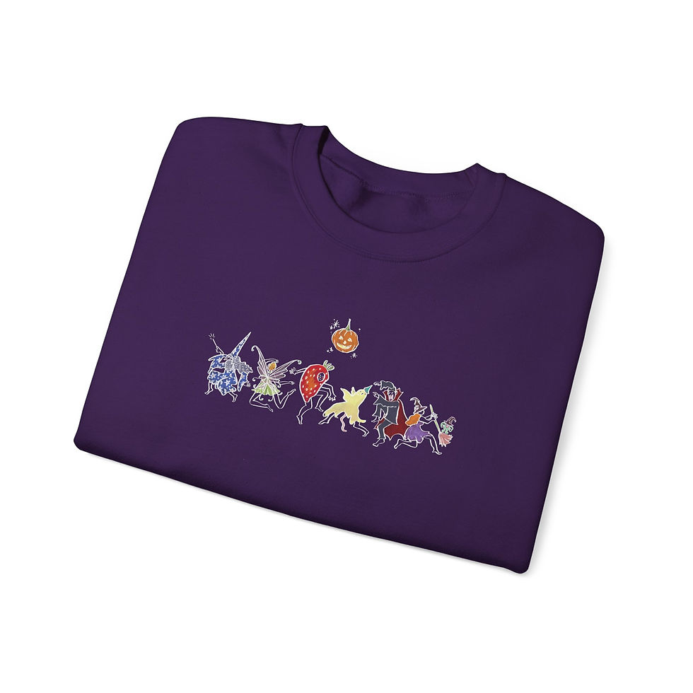Thumbnail: Dark Edition: Costume Jammin Unisex Crewneck Sweatshirt - White Font