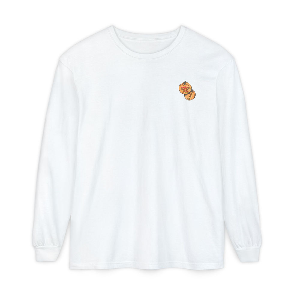 Thumbnail: Light Edition: Jamp-O-Lantern Unisex Long Sleeve Tee T-shirt - Black Font