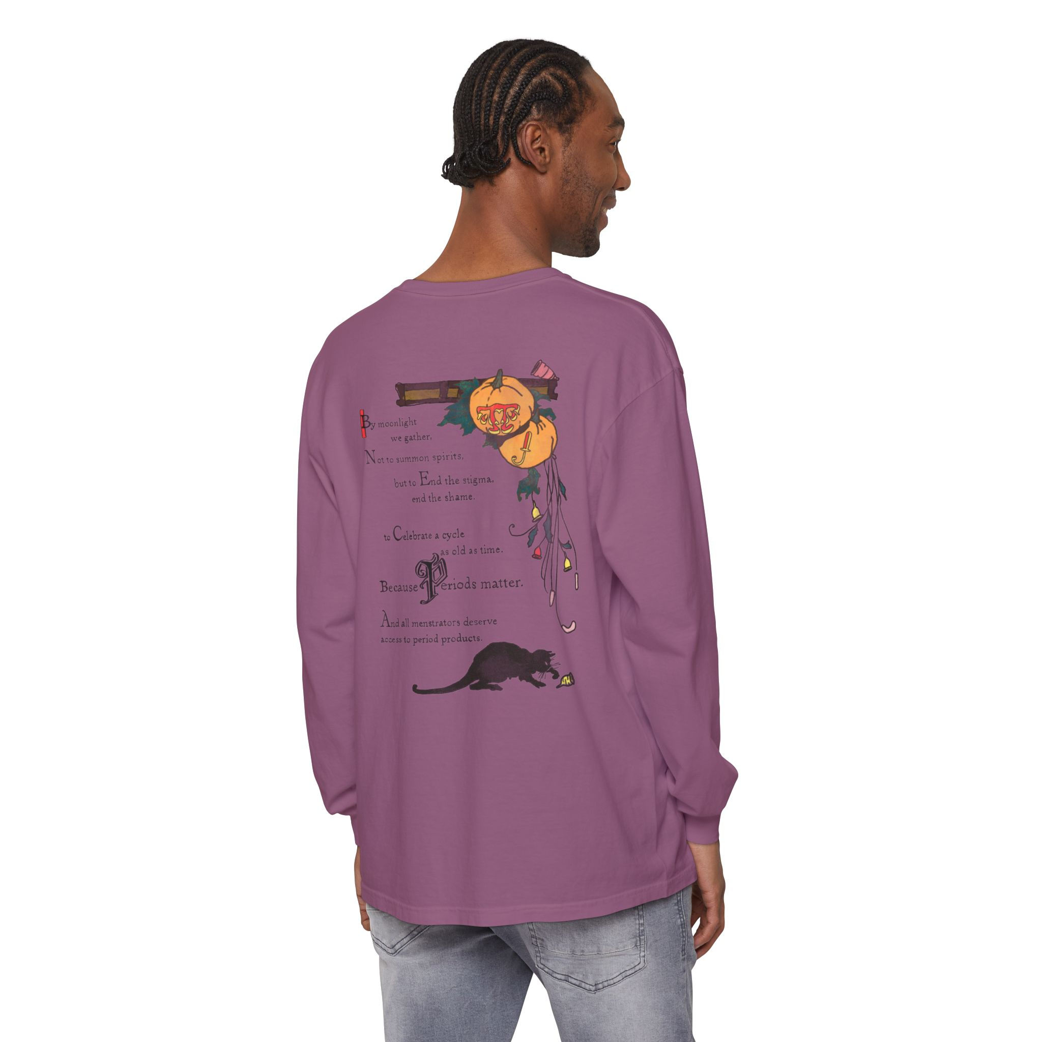 Light Edition: Jamp-O-Lantern Unisex Long Sleeve Tee T-shirt - Black Font