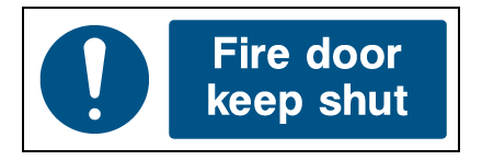Fire Door Keep Shut Sign