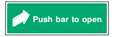 Push Bar to Open Sign