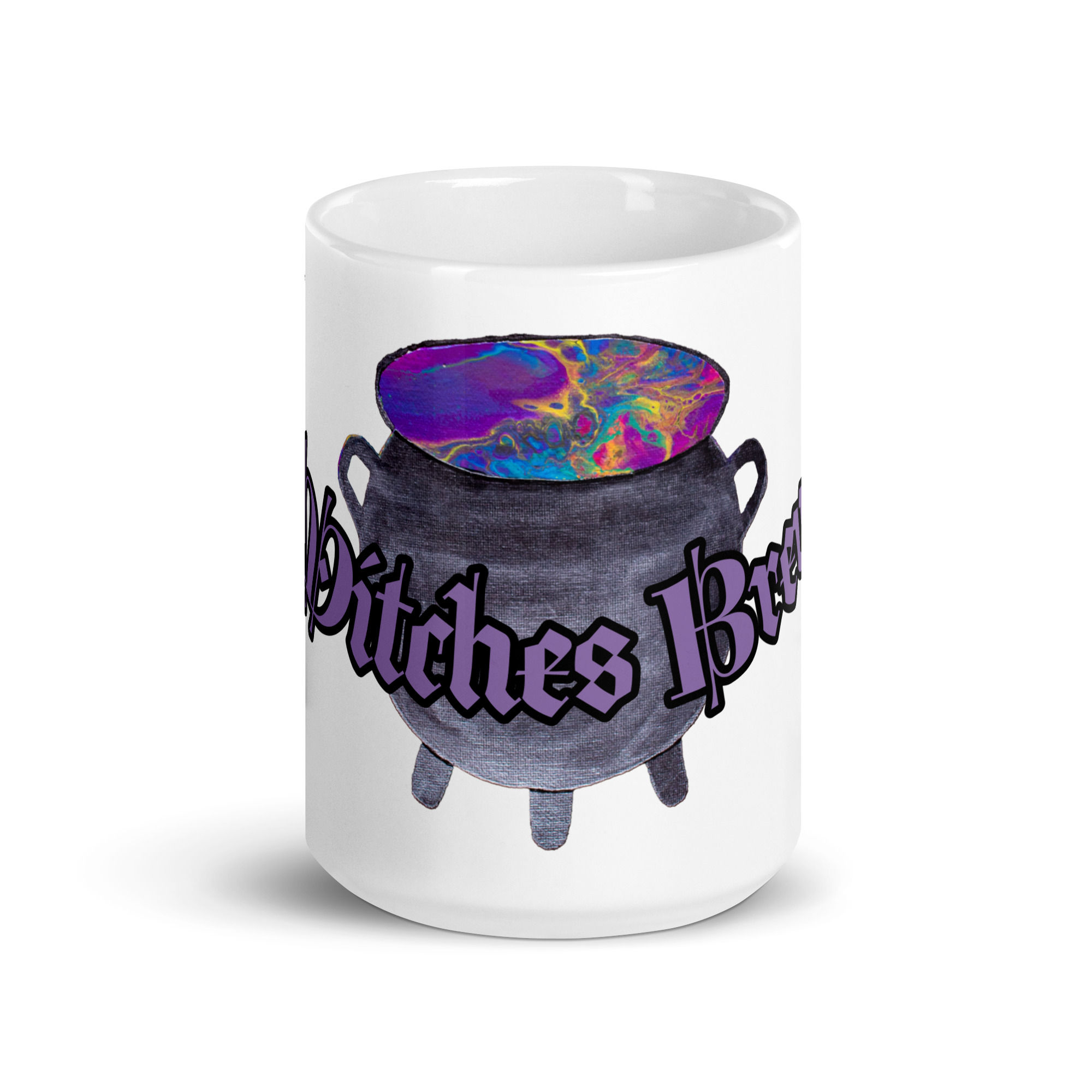Witches Brew White glossy mug