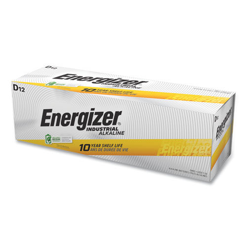 Energizer Industrial Alkaline D Batteries, 1.5 V, 12/Box