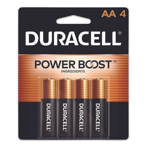 Duracell Power Boost CopperTop Alkaline AA Batteries, 4/Pack