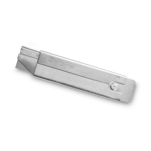 COSCO Jiffi-Cutter Compact Utility Knife, Retractable Blade,3"Metal Grip, 12/Box