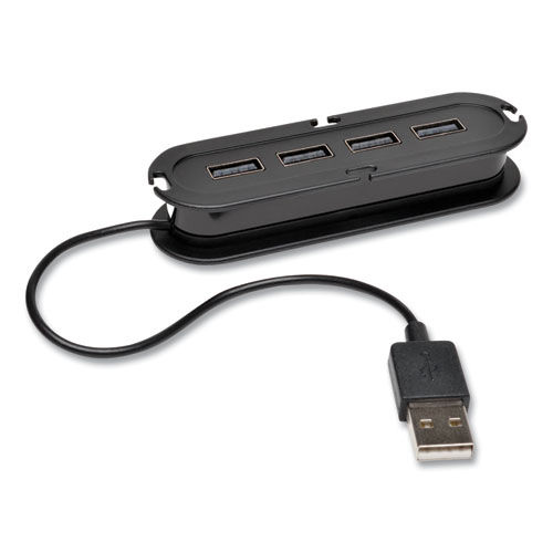 Tripp Lite USB 2.0 Mini Hub with Power Adapter, 4 Ports, Black