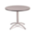 Iceberg CafeWorks Table, Cafe-Height, Round, 36" x 30", Gray/Silver