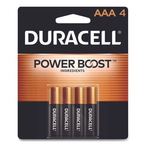 Duracell Power Boost CopperTop Alkaline AAA Batteries, 4/Pack
