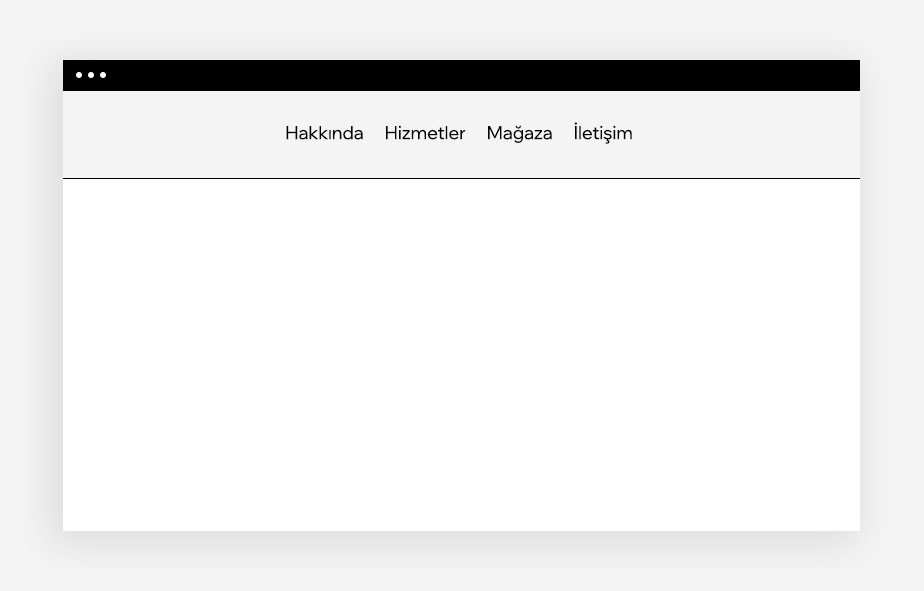 web site tasarımı: klasik navigasyon menüsü