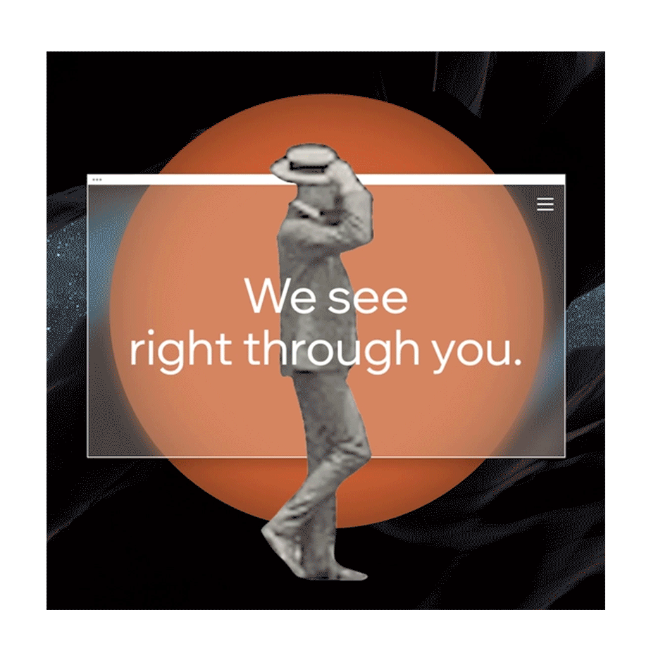 Example of glass morphism web design trend
