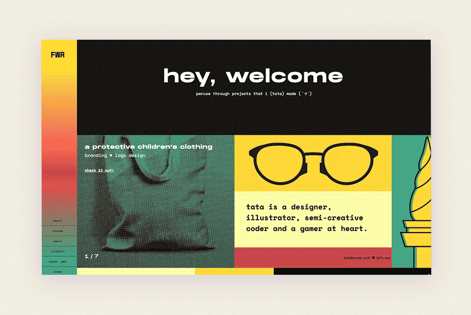 ejemplo de una pagina web con efecto parallax