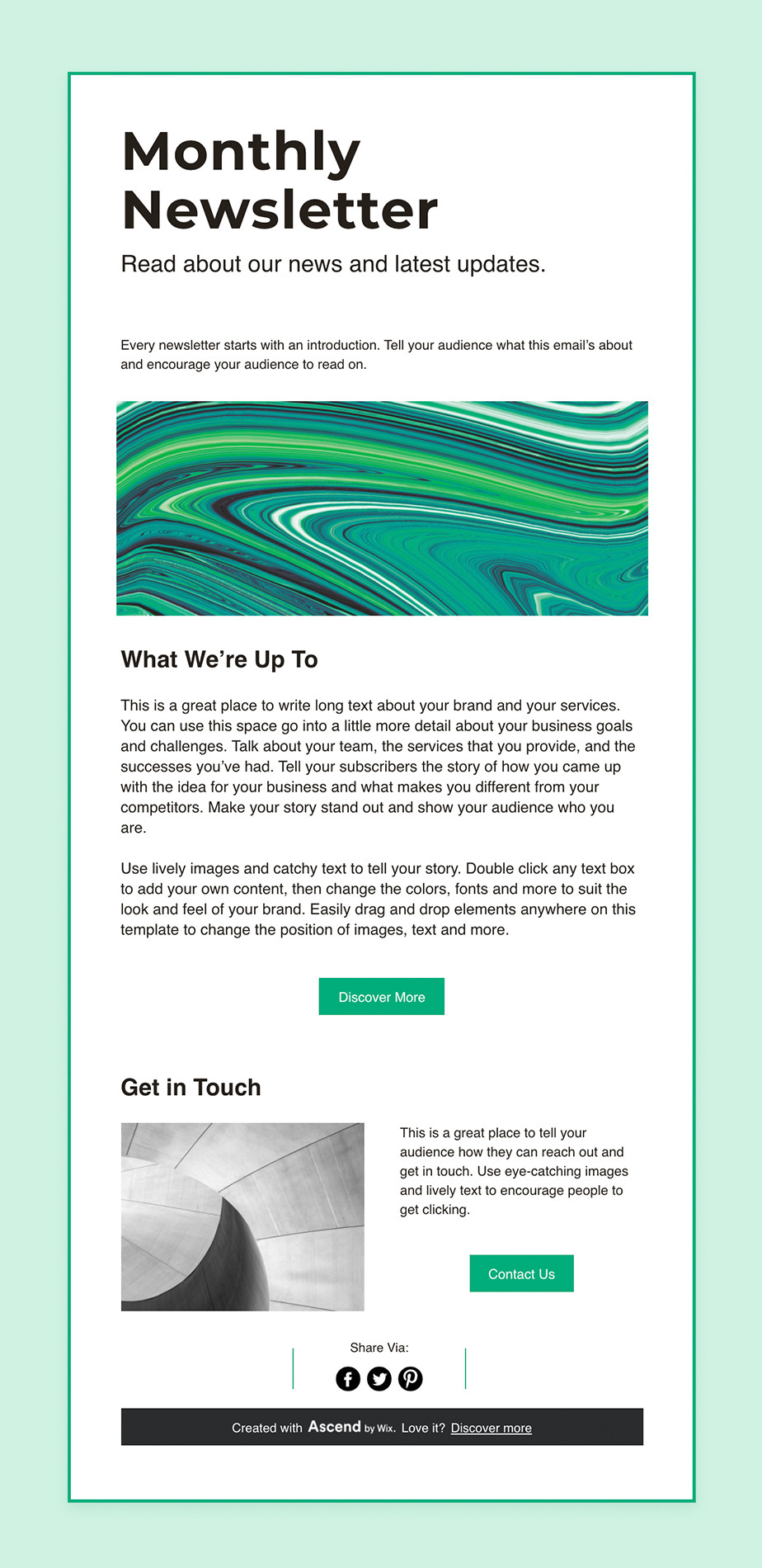 Newsletter erstellen mit Wix