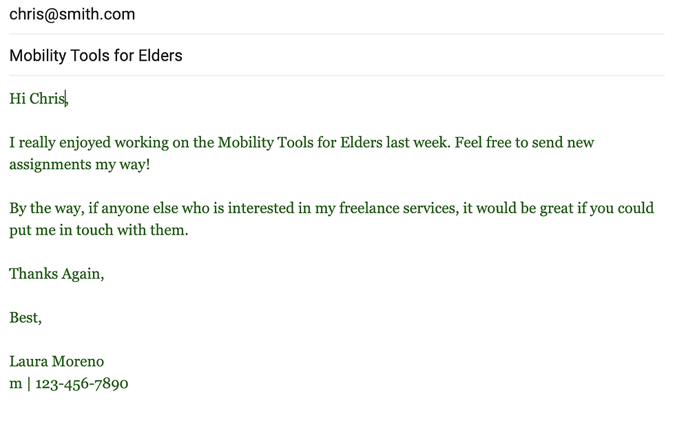 Email example ask for referral