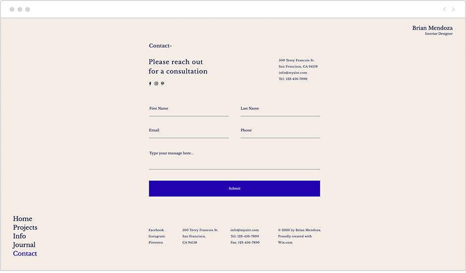 tam sayfa form web sitesi tasarımı