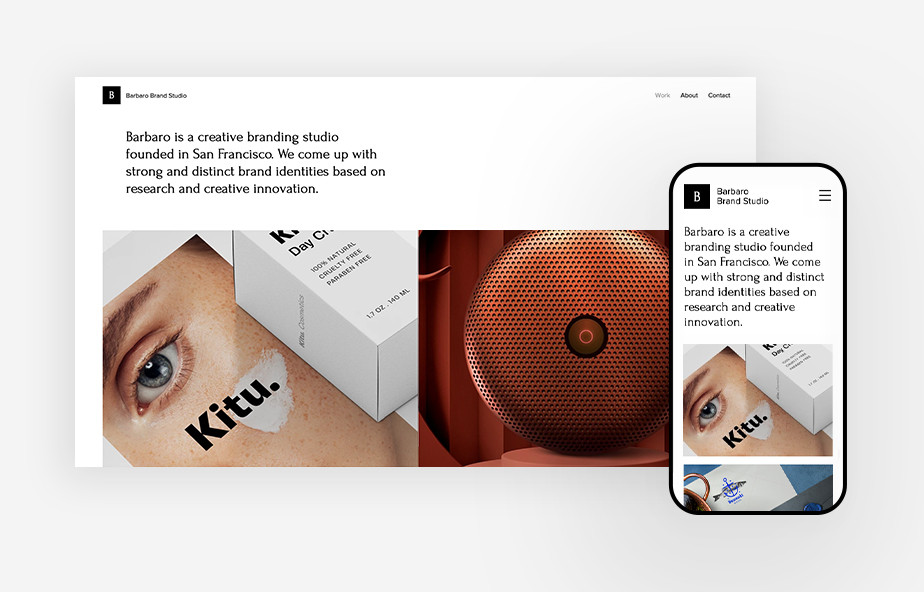 Ansicht einer Website dir für mobile Geräte und Desktop-Computer optimiert ist