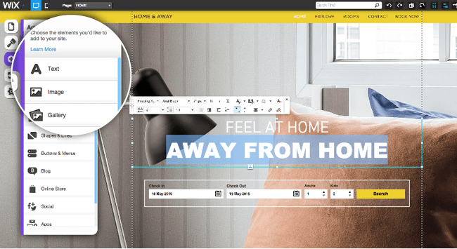 Add text layer to your Wix site