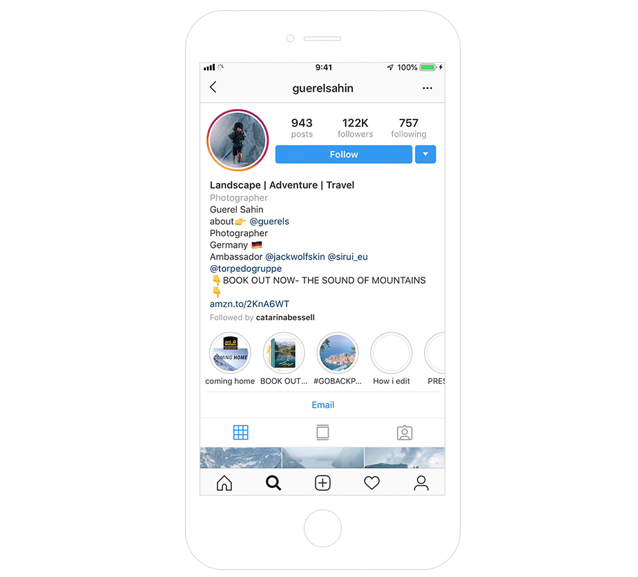 publicité Instagram