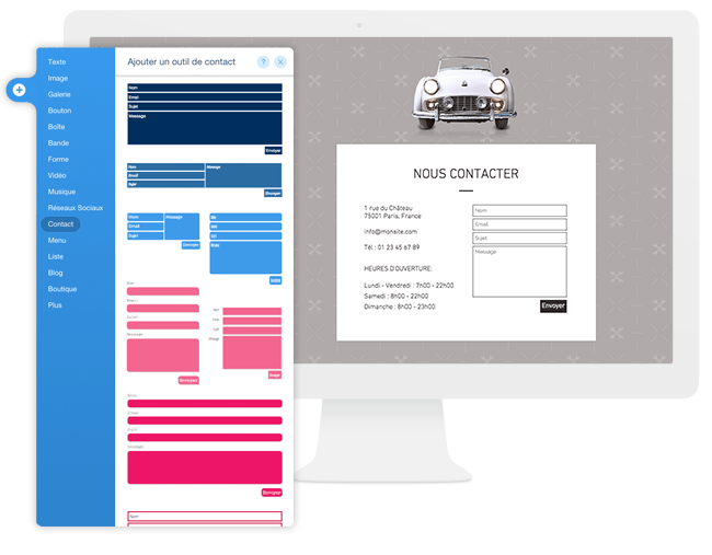 Formulaire Contact Site Internet Wix