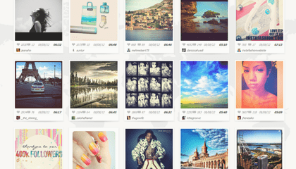 Galería de muchas fotos en Instagram
