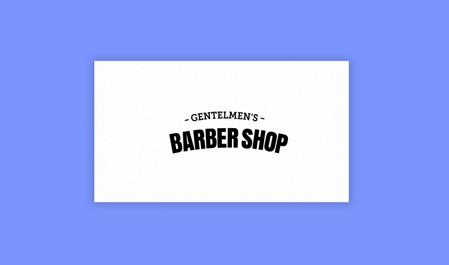 Logo von Gentelman's Barber Shop als Logo-Beispiel für eine Wortmarke