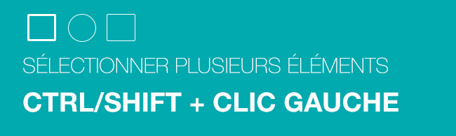 raccourci clavier sélectionner plusieurs éléments wix site internet