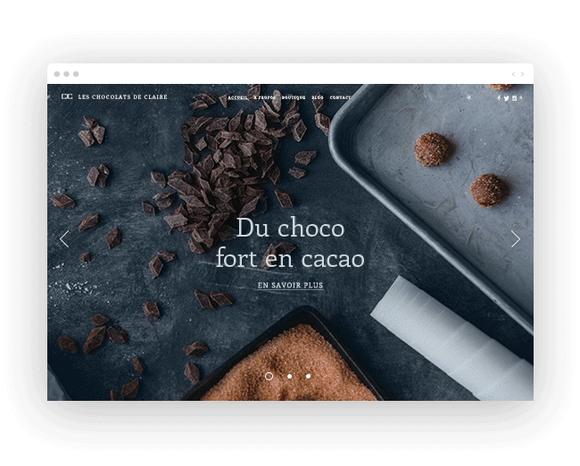 diaporama images site internet Wix