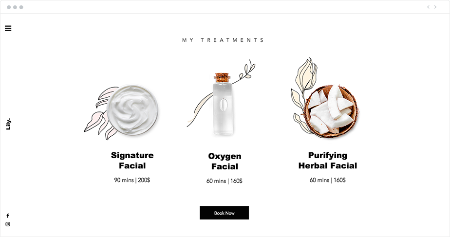 modèle de site salon de beauté