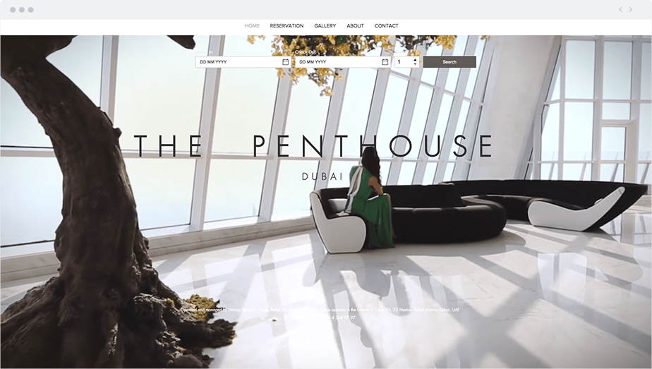 Wix Site: The Penthouse Dubai