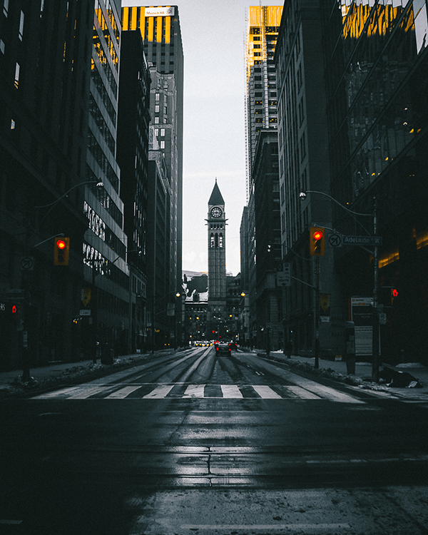 urban streets after rain