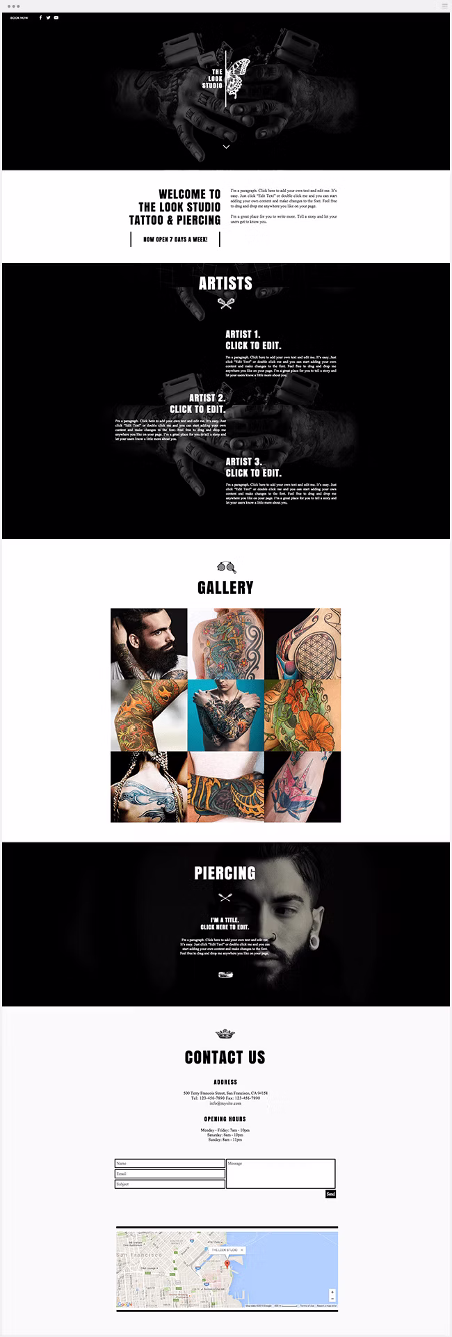 Сайт тату-салона