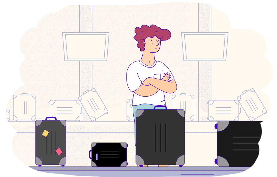 Wix vacation fails to avoid: owning a black suitcase